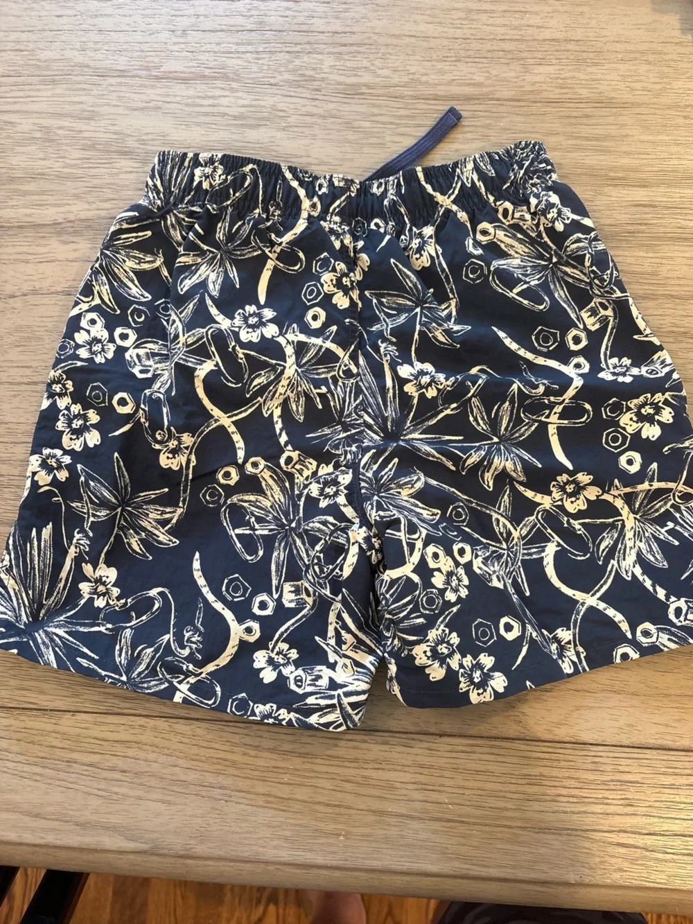 Patagonia Navy and Cream Floral Print Shorts